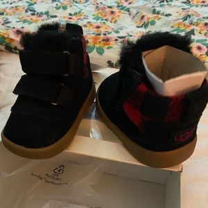 Ugg NEW Infant Boot Pritchard Sz 0/1 XS 0-6 Months Plaid Buffalo Check